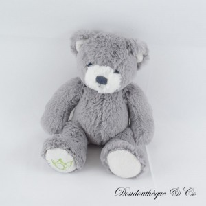 Teddybär CARREBLANC Quadrat Weiß Schaukelpferd Muster Grau 25 cm