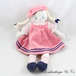 Puppen-Kuscheltier SUCRE d'orge rosa Kleid