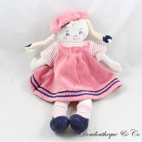 Puppen-Kuscheltier SUCRE d'orge rosa Kleid Puppen-Kuscheltier SUCRE d'orge rosa Kleid