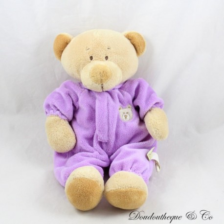 Teddybär ORANGE Jumpsuit lila beige lila 30 cm