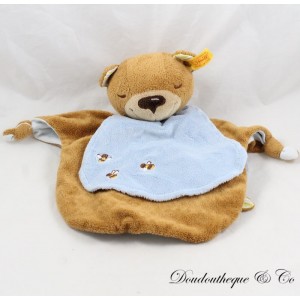 STEIFF Bär Flachdecke Braun Blau