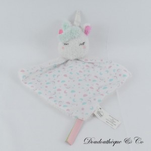 Baby Softness Einhorn Decke Weiß, Grün, Rosa Rassel 34 cm