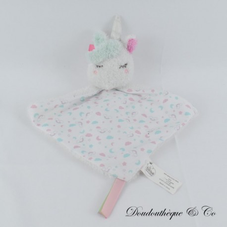 Baby Softness Einhorn Decke Weiß, Grün, Rosa Rassel 34 cm Baby Softness Einhorn Decke Weiß, Grün, Rosa Rassel 34 cm