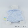 Flaches Kuscheltier Puppenbär SERGENT MAJOR weiß blau 25 cm