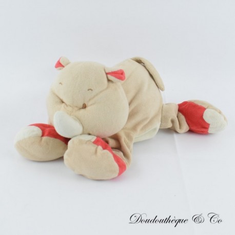 Nashorn Plüsch BENGY Jungle beige grünes Bandana Quadrat 27 cm Nashorn Plüsch BENGY Jungle beige grünes Bandana Quadrat 27 cm