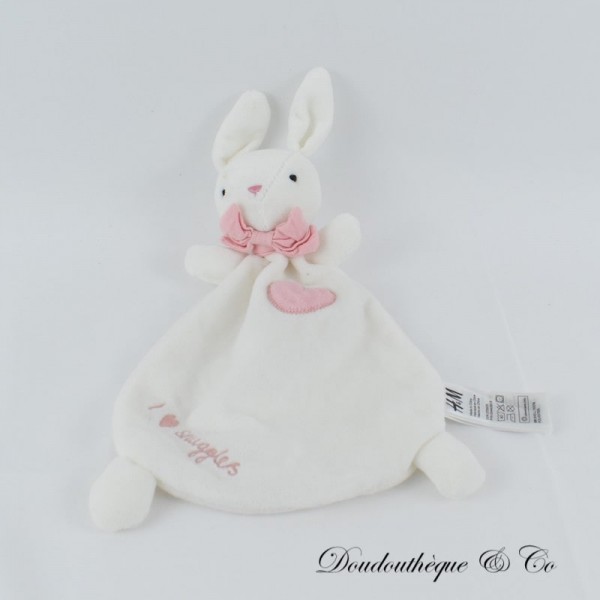 copy of H M Rabbit Flat Blanket Scarf Pink White Polka Dots 30 cm SOS d