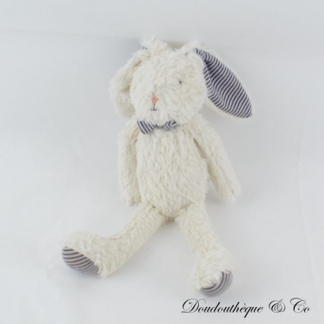 Kaninchen Plüsch PETIT BATEAU blau weiß gestreifte Ohren und Füße 30 cm Kaninchen Plüsch PETIT BATEAU blau weiß gestreifte Ohren und Füße 30 cm