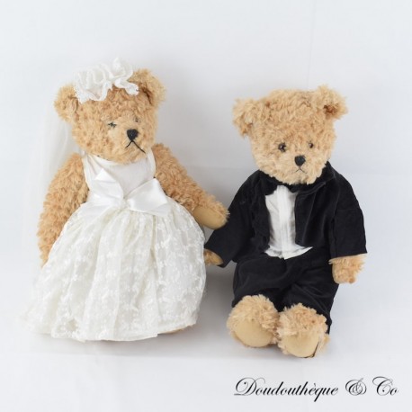 Bärenpaar Plüschtiere LOUISE MANSEN Hochzeit Hochzeit 40 cm Bärenpaar Plüschtiere LOUISE MANSEN Hochzeit Hochzeit 40 cm