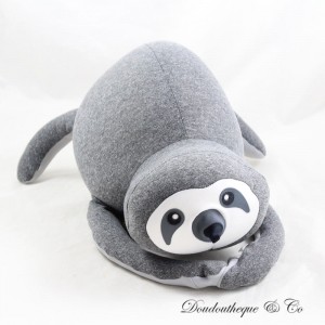 Plüsch Lazy das Faultier FOM Anti-Stress-Kissen aus grauem Stoff 34 cm