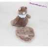 NOUKIE'S Oscar und Léon braunes Eichhörnchen Plüschtier mit blauer Schleppe 23 cm