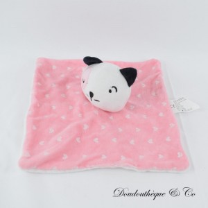Flache Katzendecke SIPLEC Kokarde mit rosa und weißem Herzmuster 23 cm