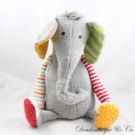 Elephant Plush SIGIKID Gray Stripes Heart Elephant Plush SIGIKID Gray Stripes Heart