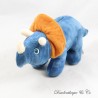 Peluche dinosaure SOFT FRIENDS Triceratops bleu et marron 25 cm