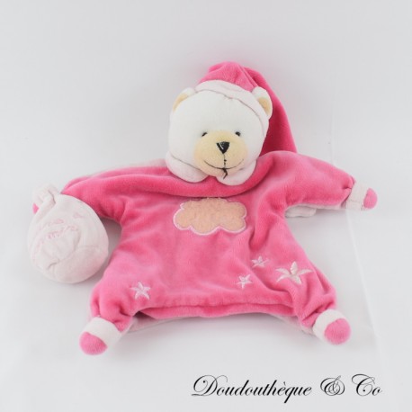 Flache Kuscheltierpuppe Bär BABY NAT' pink ein Babytraum Schlafpulver 27 cm