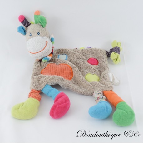 Doudou plat girafe SIMBA TOYS NICOTOY gris rond multicolore 25 cm Doudou plat girafe SIMBA TOYS NICOTOY gris rond multicolore 25 cm