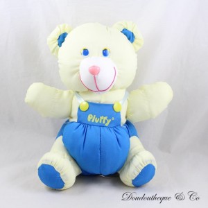Kuschelbär BIKIN Pluffy Fallschirm Canvas blauer Jumpsuit Vintage Puffalump Stil 29 cm