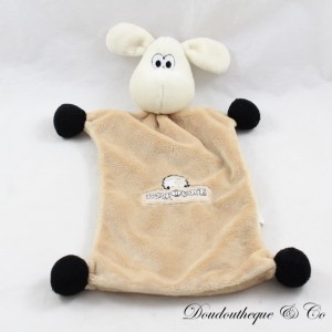 Braunes BRIOCHE Schaf flaches Kuscheltier