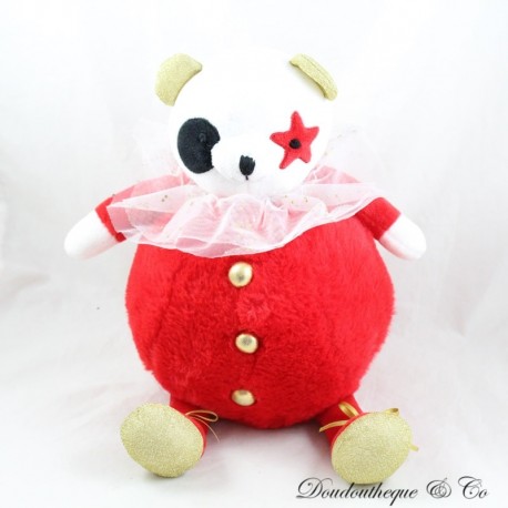 JJA Bär Plüschball Rotgold Panda Tüll Kragen 35 cm JJA Bär Plüschball Rotgold Panda Tüll Kragen 35 cm