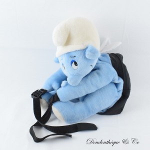 Plüsch Rucksack Rucksack SMURF PEYP Blauer Engel Vintage 1987 40 cm