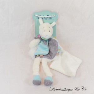 Lama Flache Decke BABY NAT Grau Weiß Einstecktuch BN0427 30 cm NEU