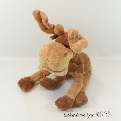 Peluche Elan Caribou COCKTAIL SCANDINAVE cerf marron 26 cm Peluche Elan Caribou COCKTAIL SCANDINAVE cerf marron 26 cm