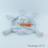 Flache Katze Kuscheltier KIMBALOO Schal orange Blau oval grau 4 Beine La Halle 23 cm