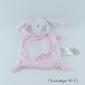 Flaches Kaninchen Kuscheltier GRAIN DE BLÉ rosa Stickerei Libellen Rechteck 23 cm