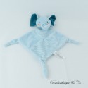 TOM & KIDDY Blau Weiß Gestreifte Elefant Flache Decke 33 cm