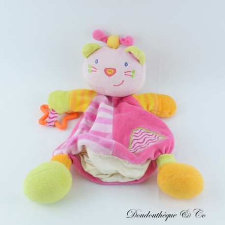 BABYSUN rosa und orange Katzenpuppe Kuscheltier 28 cm BABYSUN rosa und orange Katzenpuppe Kuscheltier 28 cm