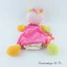 BABYSUN rosa und orange Katzenpuppe Kuscheltier 28 cm