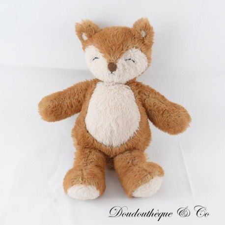 Peluche renard MAISONS DU MONDE marron ventre blanc poils longs 38 cm Peluche renard MAISONS DU MONDE marron ventre blanc poils longs 38 cm