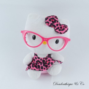 Hello Kitty SANRIO Lunette und Leopard Katze Plüsch 15 cm
