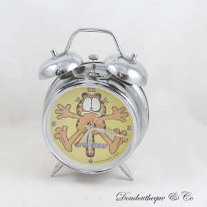Garfield TROPICO DIFFUSION Katzenwecker Metallgrau Gelber Hintergrund 18 cm