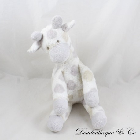 MAXITA weiß-graue Giraffen-Plüschflecken MAXITA weiß-graue Giraffen-Plüschflecken