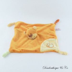 TOODO orange Tiger flaches Kuscheltier mit gelben Schleifen 24 cm
