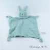 Flaches Kaninchen Kuscheltier VERTBAUDET grünes Pucktuch quadratisch 4 geknotete Ecken 36 cm