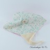 Flaches Kuscheltier Hase TEX Schnullerclip in rosa und beige Carrefour 35 cm