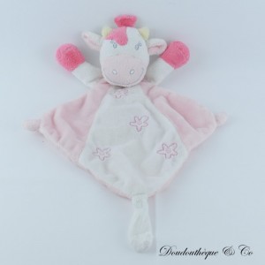 Kuh Flachdecke KIMBALOO Weiß Rosa Blumen 36 cm