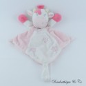 Kuh Flachdecke KIMBALOO Weiß Rosa Blumen 36 cm