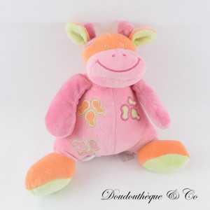 Musikalischer Kuhplüsch MANON und VALENTIN orange pink 22 cm