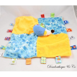 DOLERY orangeblauer Igel flaches Kuscheltier