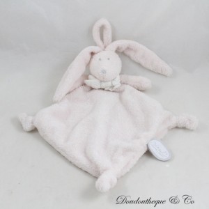 Flaches Kuscheltier Flore Hase DIMPEL rosa Diamant weiße Schleife 27 cm