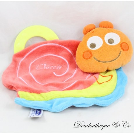 CHICCO rosa grüne Schnecke flaches Kuscheltier CHICCO rosa grüne Schnecke flaches Kuscheltier