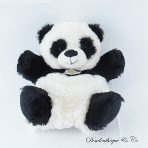 Panda Puppe Kuscheltier BEAR STORY Authentic Schwarz Weiß HO2595 22 cm