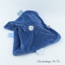 NATTOU Lapidou dunkelblaues quadratisches Kaninchen flaches Kuscheltier 25 cm