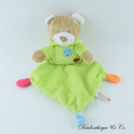Halbflache Bärendecke NICOTOY Les Copains Des Bois Green Diamond 32 cm