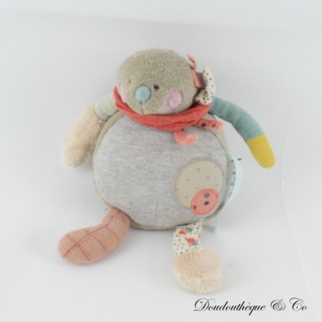 MOULIN ROTY Maus Kuscheltier Les jolis trop beaux gris et rose 21 cm MOULIN ROTY Maus Kuscheltier Les jolis trop beaux gris et rose 21 cm