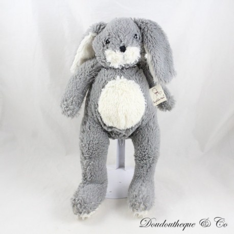 Edgar das Kaninchen Plüschtier LES PETITES MARIE grau weiß lange Haare 33 cm Edgar das Kaninchen Plüschtier LES PETITES MARIE grau weiß lange Haare 33 cm