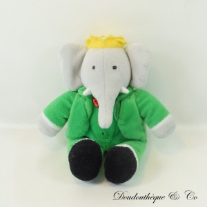 Grün und grau Babar Elefant Plüsch GUND 26 cm