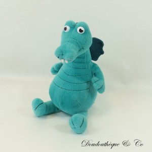 Drachen Plüsch ohne grüne Kunststoffaugen sitzend 17cm